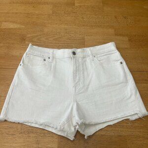 White denim shorts